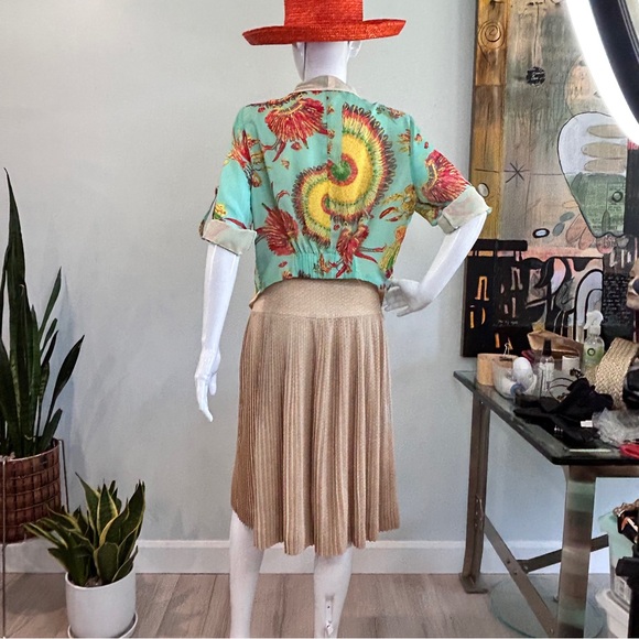 Club Monaco Micro Pleated Drop Waist Midi Skirt - Picture 6 of 10